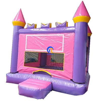 Castillo de salteadores inflables rosa para el juego de saltos en interiores para niños