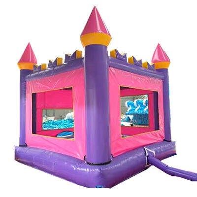 Castillo de salteadores inflables rosa para el juego de saltos en interiores para niños