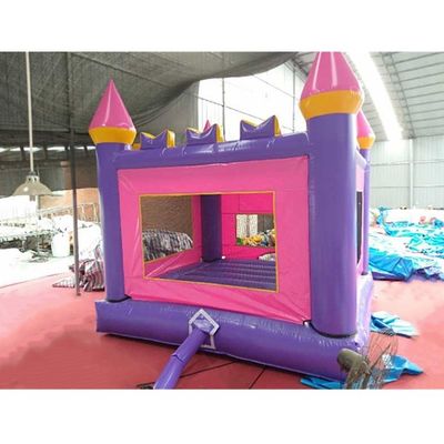 Castillo de salteadores inflables rosa para el juego de saltos en interiores para niños