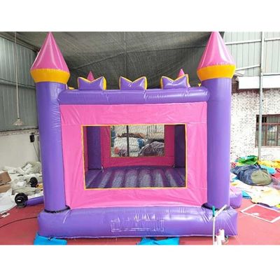 Castillo de salteadores inflables rosa para el juego de saltos en interiores para niños