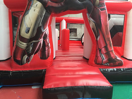 KR-BH610 Superhéroe 3D Spiderman Niños Bloqueador Inflable Castillo de Salto