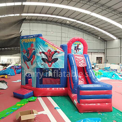 KR-BH610 Casa de rebote de color comercial personalizado con diapositiva y Spiderman