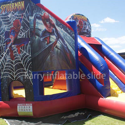 KR-BH610 Casa de rebote de color comercial personalizado con diapositiva y Spiderman