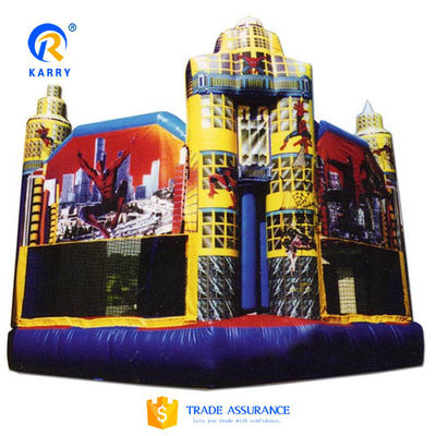 PVC de color personalizado Spider-Man castillo de salto para niños de exterior inflables juegos deportivos