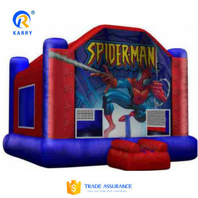 PVC de color personalizado Spider-Man castillo de salto para niños de exterior inflables juegos deportivos