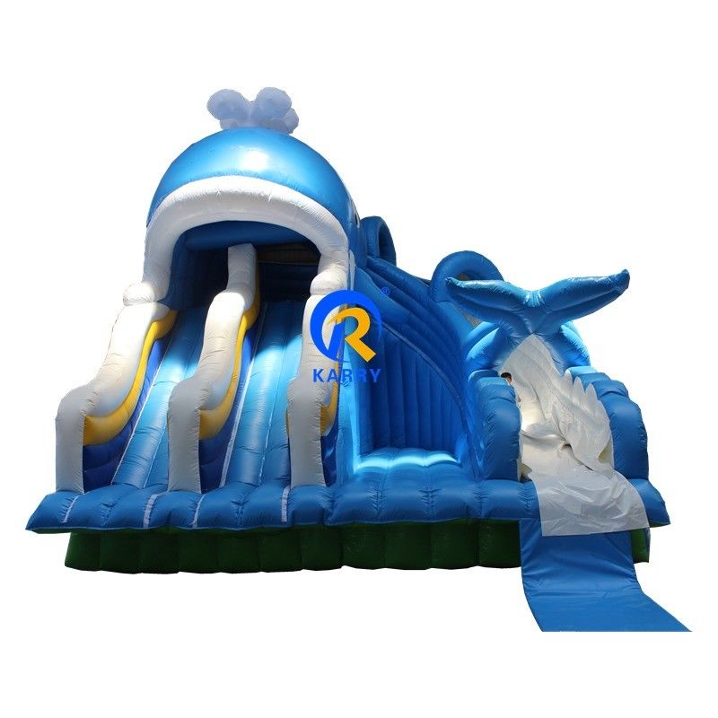 PVC portátil 0,55 mm Tarpaulin tobogán de agua inflable con piscinas y juguetes de pelota de natación