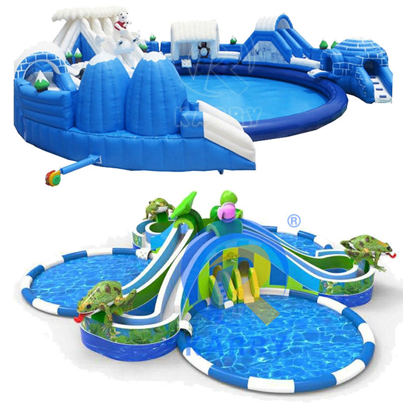 Deslizamiento de agua inflable y piscina para niños y adultos con diseño respetuoso con el medio ambiente