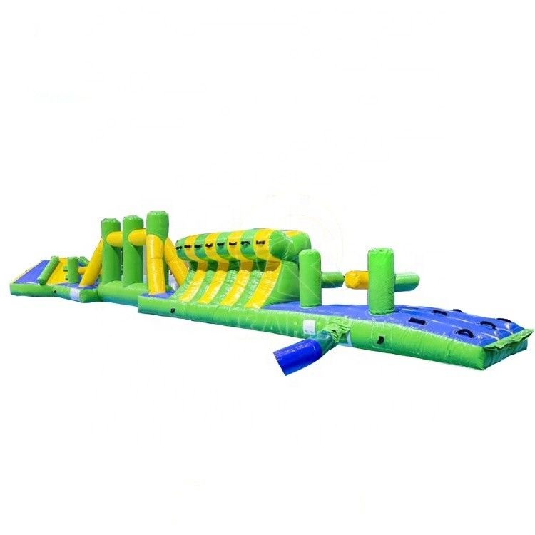 Certificado CE 16m Aqua Run Course Obstáculo Diseño de colores personalizado para parque acuático