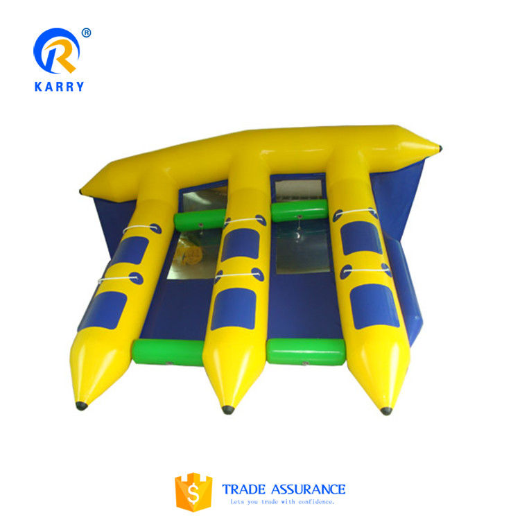 Tubos de peces voladores inflables de lonas de PVC remolcables para 5-10 pasajeros en el agua