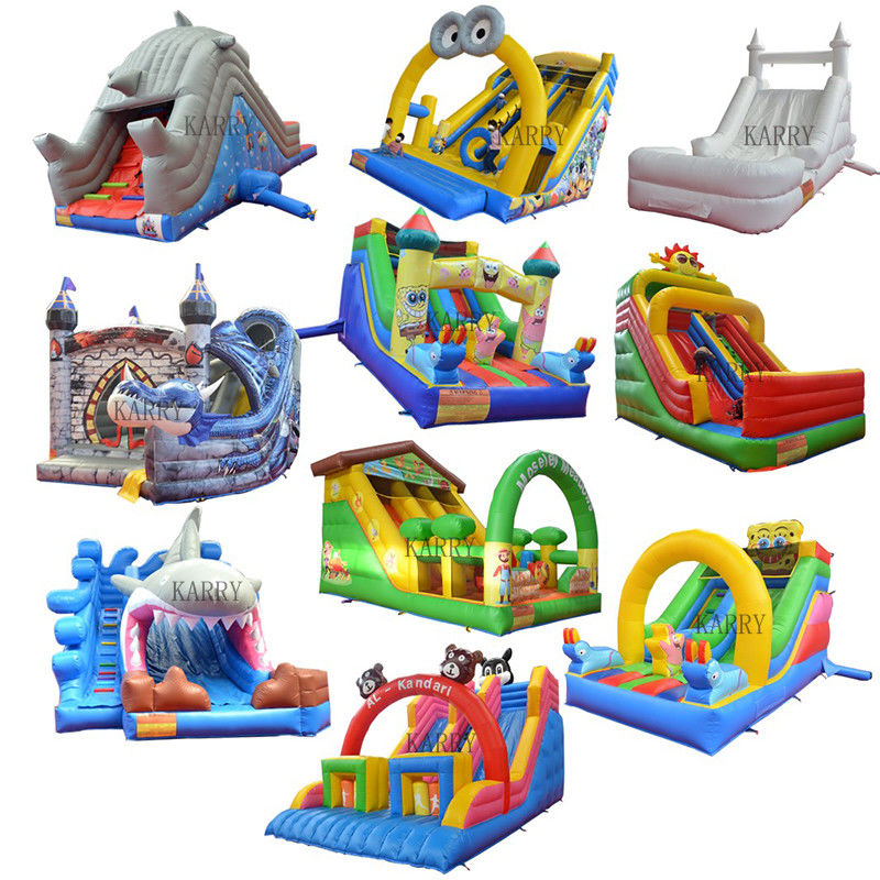Logotipo personalizado Parque acuático de PVC juego inflable tobogán N tobogán para niños grandes diversión sin fin