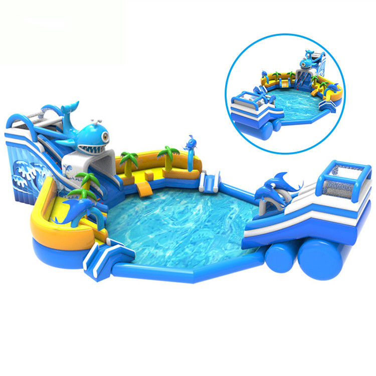 Piscina de gran tamaño Inflable Combo Piscina redonda Parque acuático para niños Entretenimiento