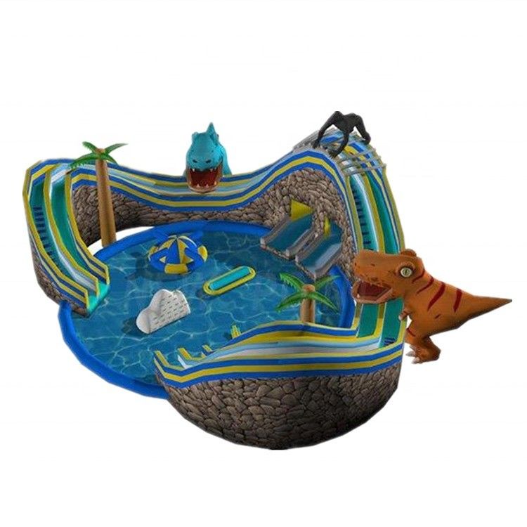 Mejorar su parque de diversiones con nuestra piscina de gran tamaño y el tobogán de agua inflable combo