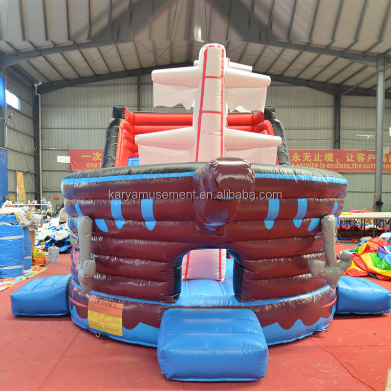 Antiguo tobogán de barco pirata inflable comercial tobogán acuático para la diversión 8.6x4m o tamaño personalizado