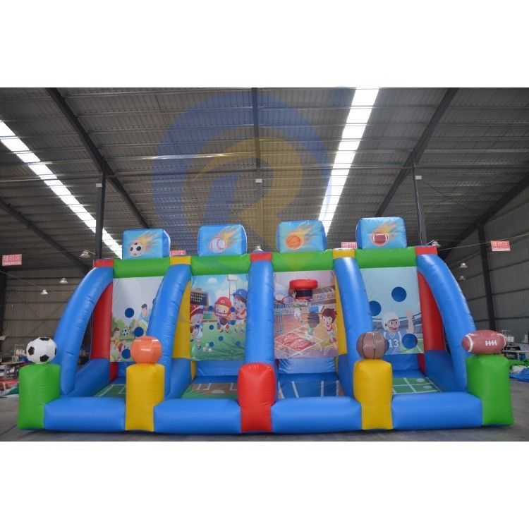 Juego de desafío de deportes de carnaval inflable de 4 en 1 para empresas de alquiler