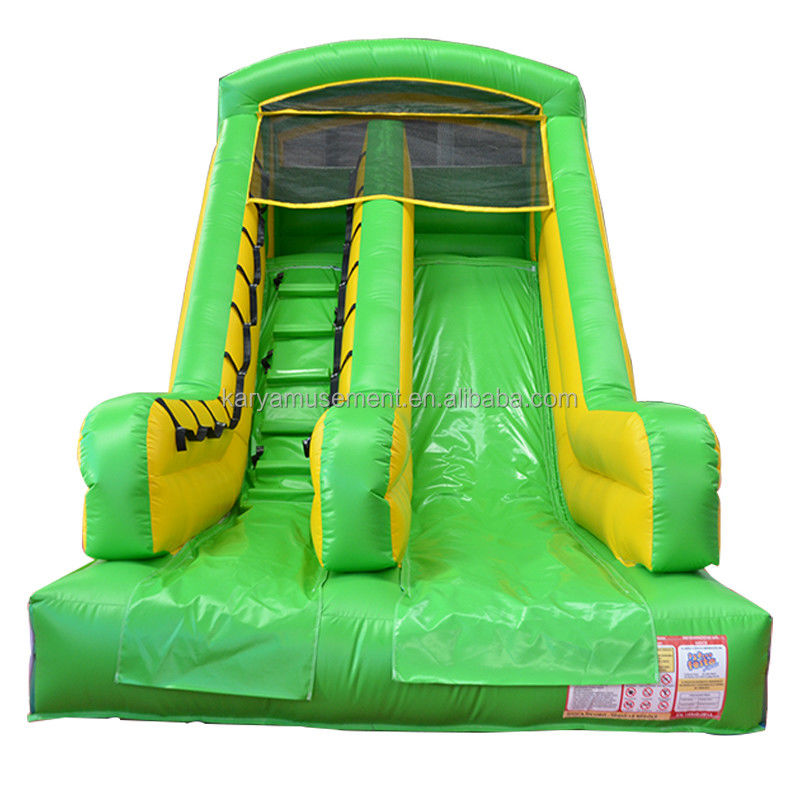 Parque interior Esencial de tamaño pequeño deslizador de rebote inflable con diseño y color verde