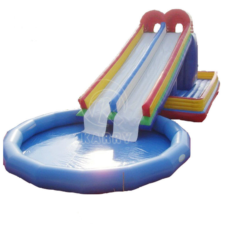 14 Años de edad PVC inflables por encima del suelo Easy Set Piscina con casa de tobogán de rebote