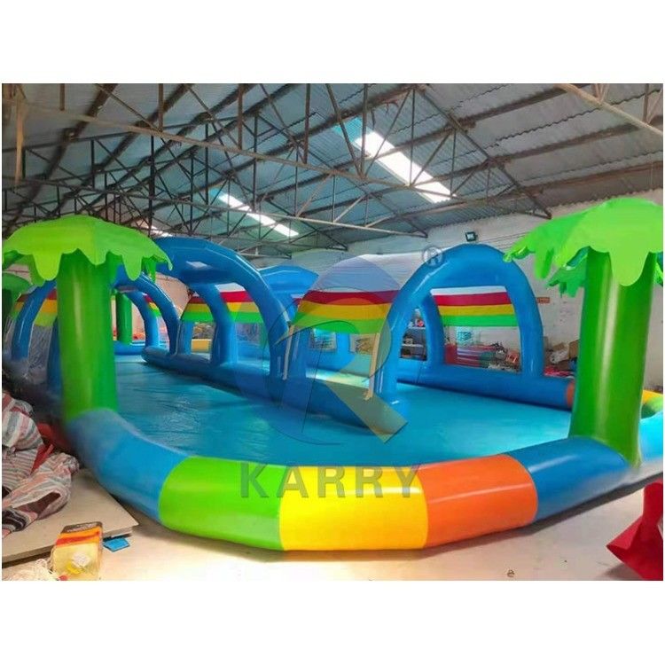 Niños y adultos piscina de agua de tienda inflable con cubierta solar hecha de material de PVC