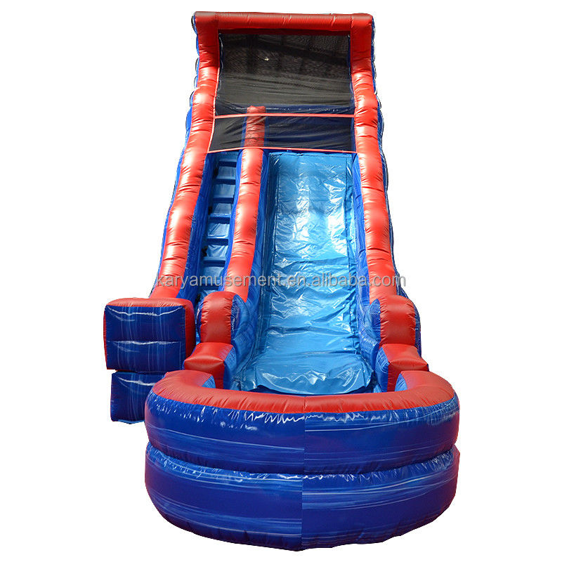 Juguetes acuáticos inflables comerciales 9x3m o parque acuático de tamaño personalizado con piscina y toboganes