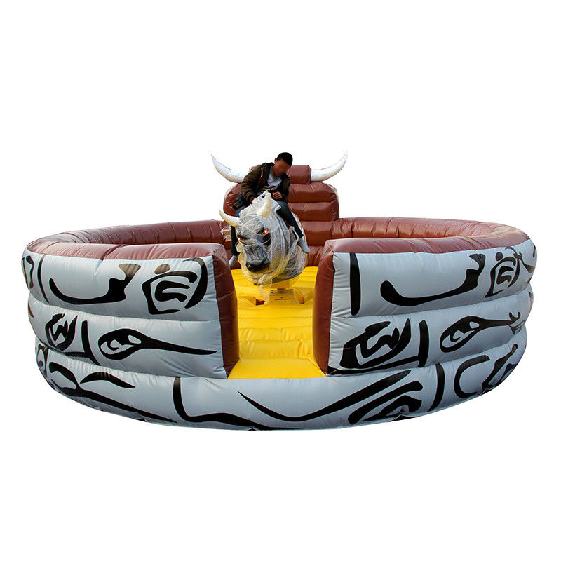 Alquiler y venta PORTABLE Rodeo mecánico inflable juego de montar a toros con características calientes