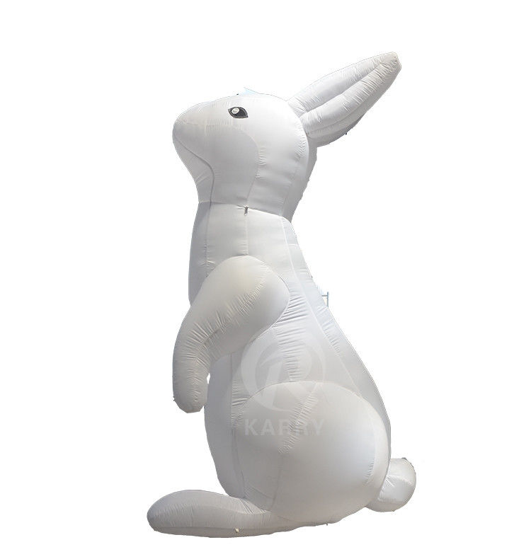 Iluminación LED Modelo de conejo blanco gigante globo inflable de PVC para marca comercial