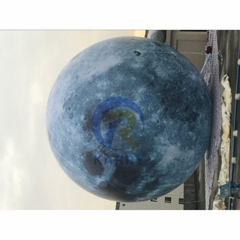 Impresión digital Modelo de luna inflable con luz LED para eventos Color personalizado