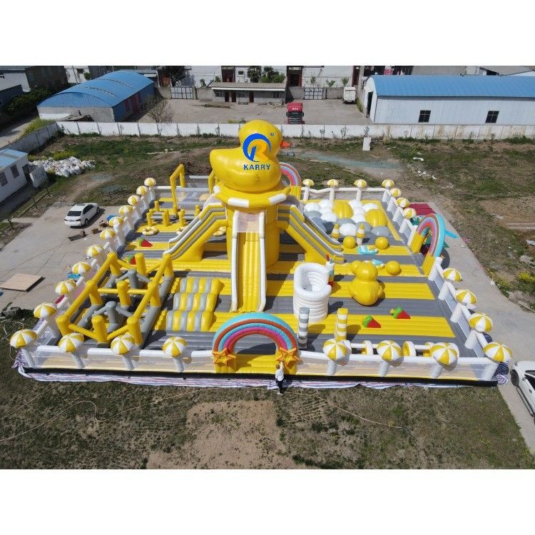 PVC Tarpaulin Custom Parque temático inflable más grande del mundo para niños unisex Casa de rebote
