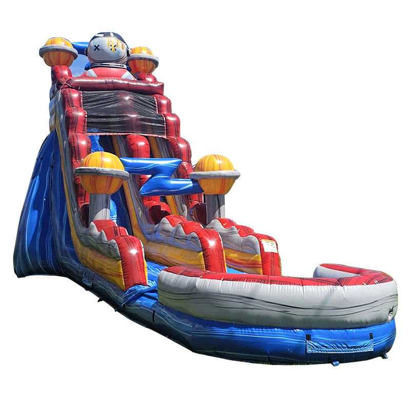Entretenimiento en interiores y exteriores PVC Space Rush Water Slide con niños