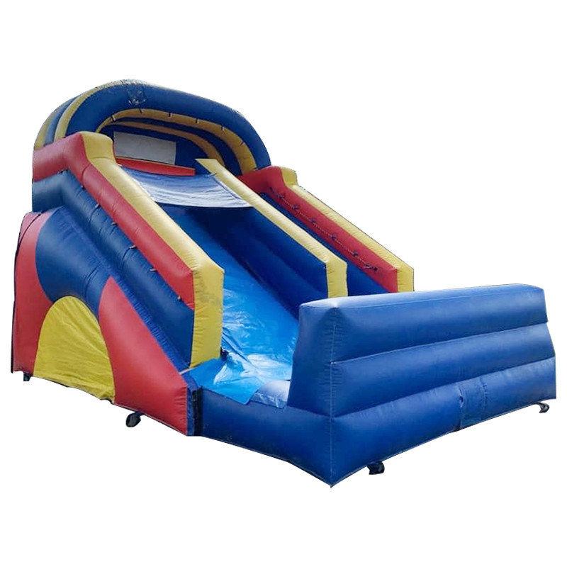 Gran salto inflables con piscina de impresión digital tobogán de agua