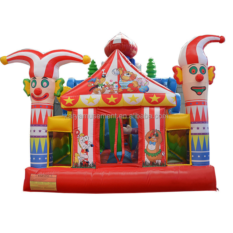 14 años de edad Unisex Último Circo Inflable de PVC Castillo con deslizamiento N Deslizamiento Fiesta de la Ciudad Divertida