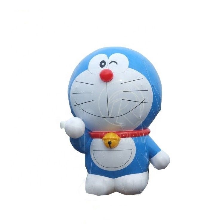Doraemon inflable de colores personalizado con soplador de aire y accesorios