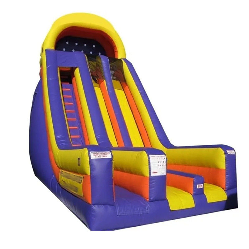 Gran tobogán seco o de agua inflable comercial doble tobogán y tobogán para alquiler de fiestas