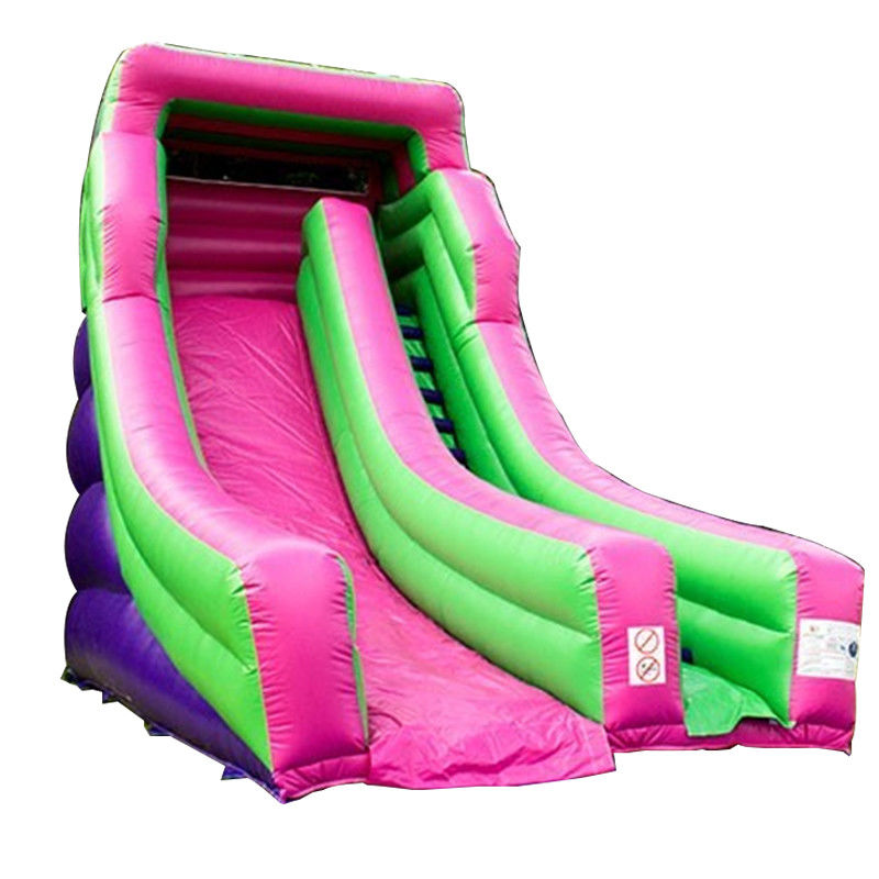 Gran tobogán seco inflable en color personalizado para ocasión comercial en el parque acuático
