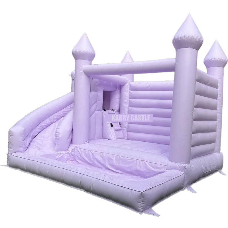 Castillo decorativo inflable de PVC de calidad comercial con fosa de bolas y tobogán