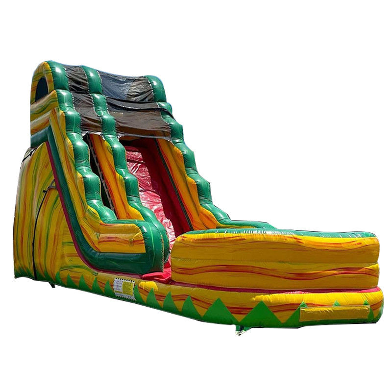 Tamaño adulto PVC comercial Sinfonía de la selva tobogán de agua inflable con piscina