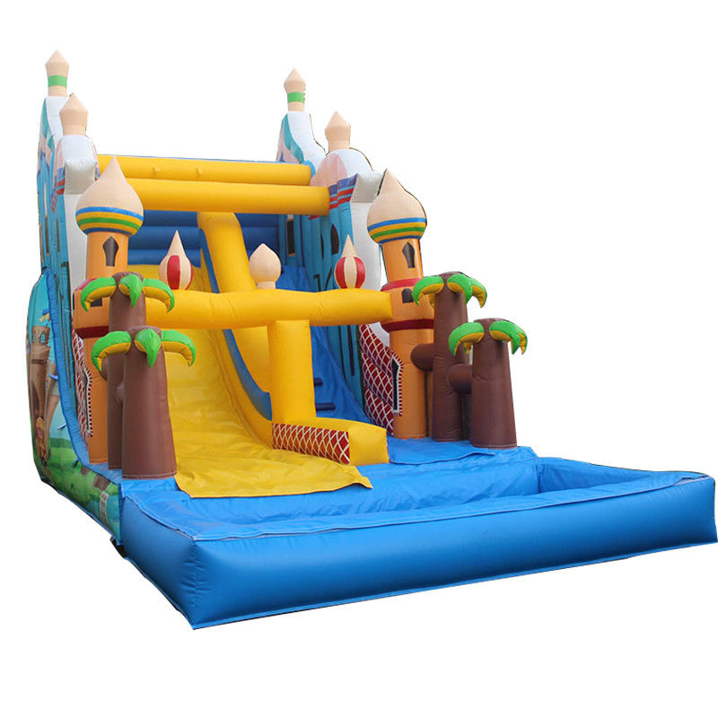 Capacidad máxima 100-500 kg Castillo inflable con tobogán húmedo para piscina de agua interior
