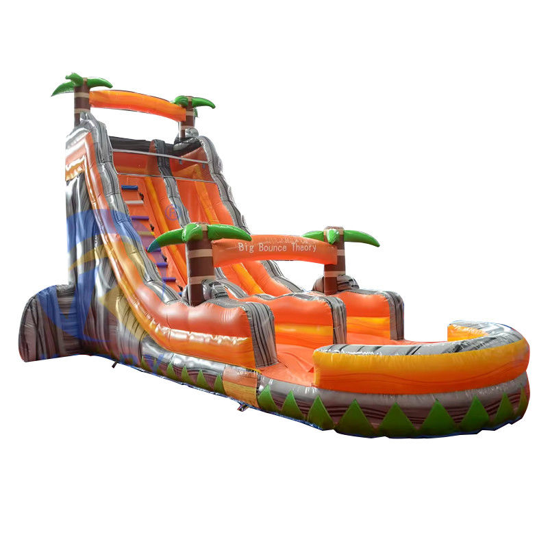 Promoción de eventos comerciales Esquí de agua inflable de palma naranja con piscina y más