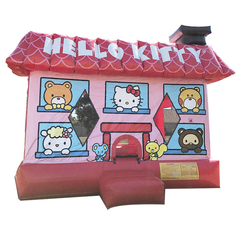 14 años de popular Red Hello Kit-ty Inflatable Trampolín del castillo con equipos de reparación