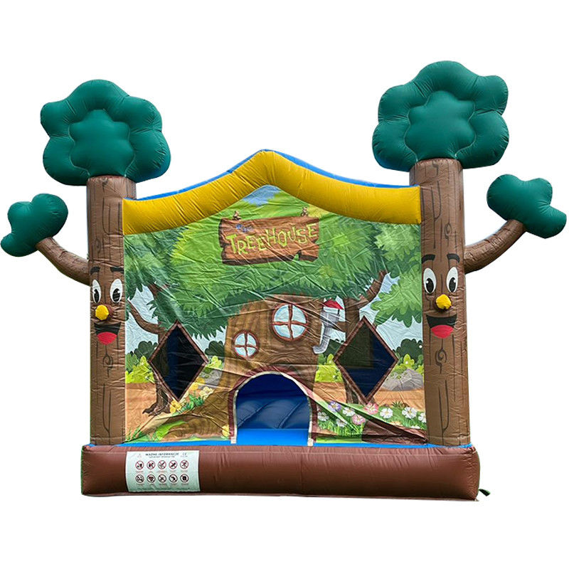 14 Años de edad Neutral en el género PVC Inflable Casa en el árbol Casa de salto Castillo para Comercial