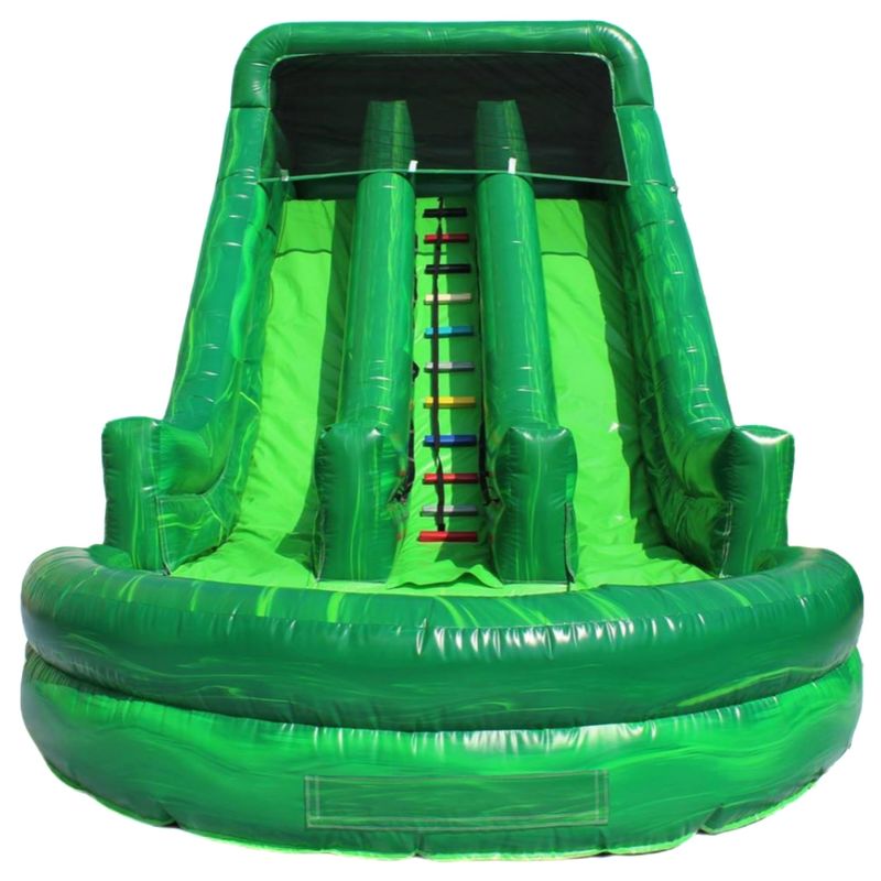 Accesorios de soplador incluidos encanto magia verde izquierda y derecha doble tobogán con piscina