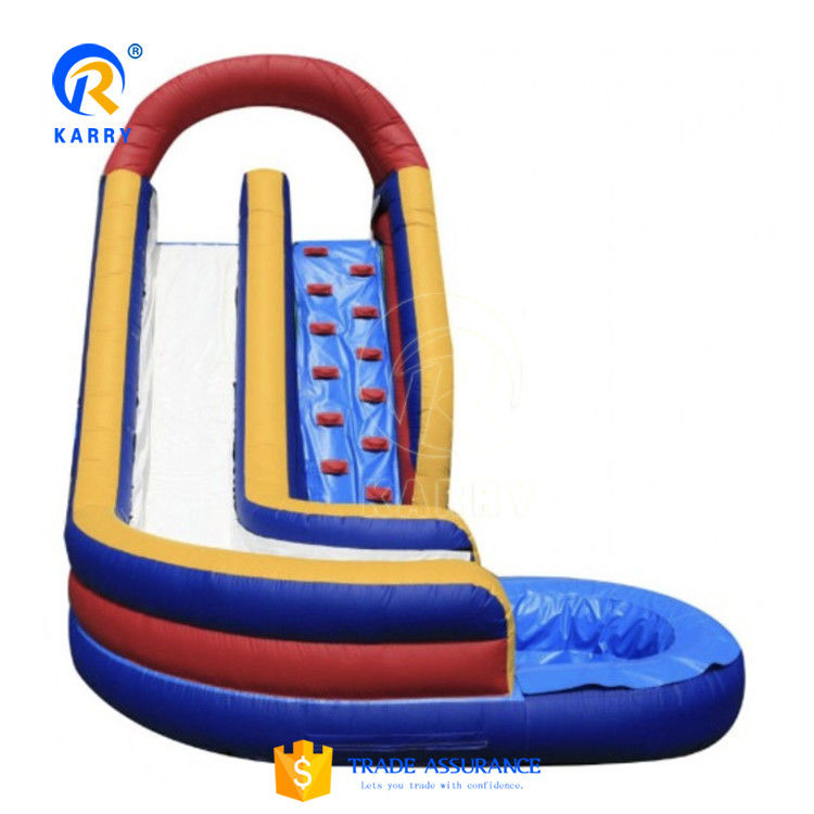 Deslizamiento de agua inflable personalizado con piscina para niños y adultos juego de escalada en roca