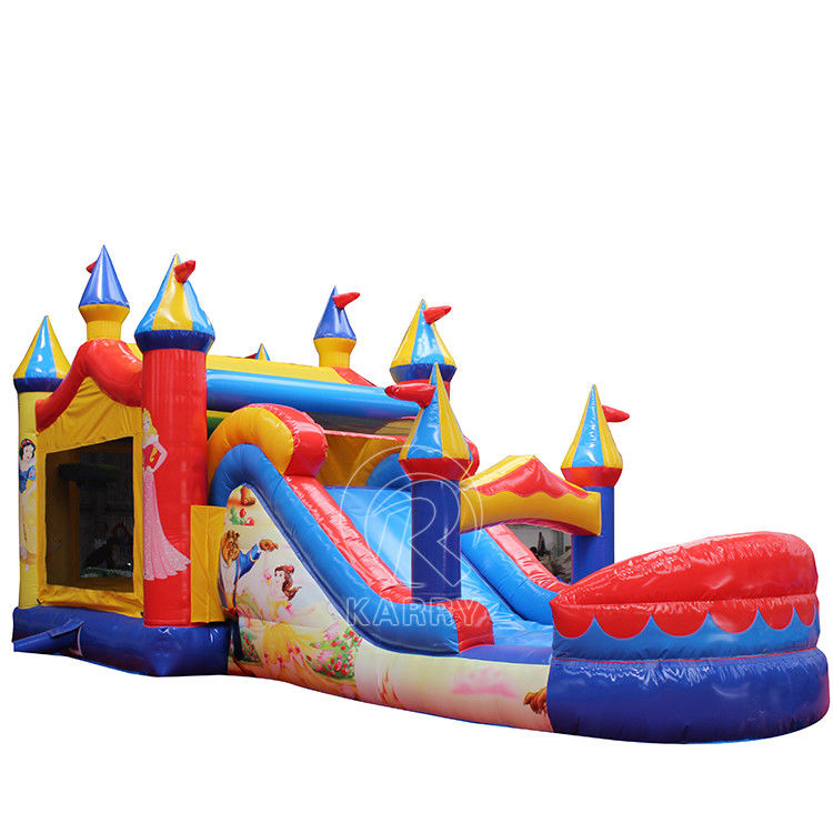 PVC Inflable Bounce House Slide de agua Combo para unisex Princesa Fiesta Jardín trasero diversión