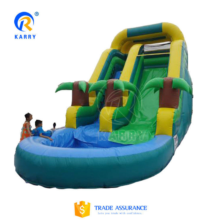 Glue incluido Gran tobogán de agua inflable personalizado para equipos de parque acuático al aire libre
