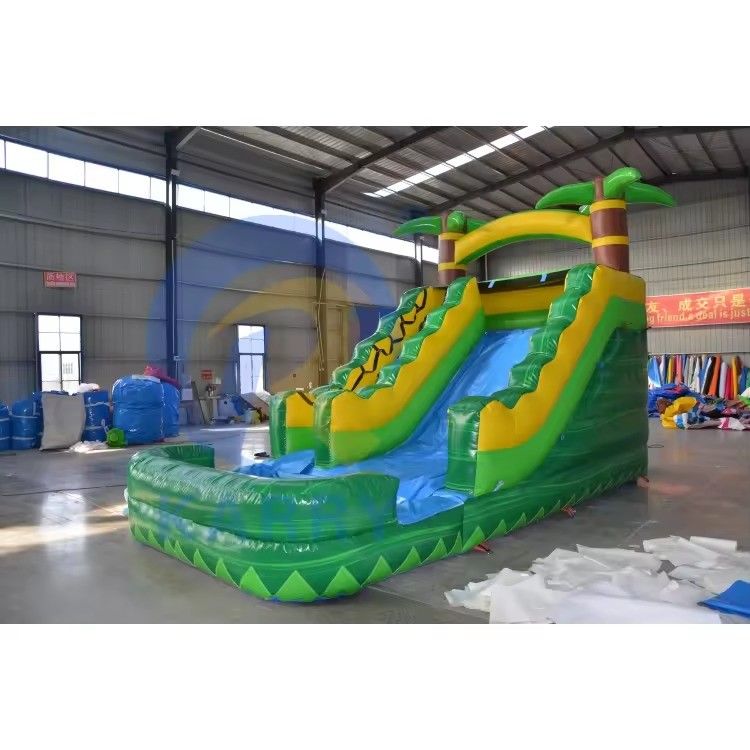 4X9M Tamaño PVC para exteriores inflables D Slide para el parque de entretenimiento accesorios soplador de aire