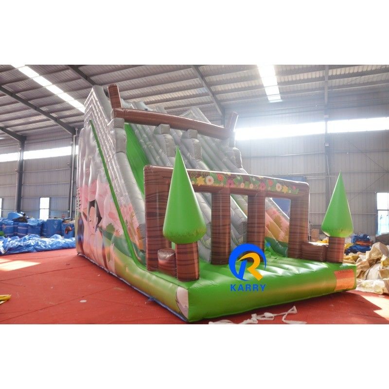 Parque acuático de eventos tobogán de salto inflable para niños y adultos tamaños opcionales 9 * 4.5