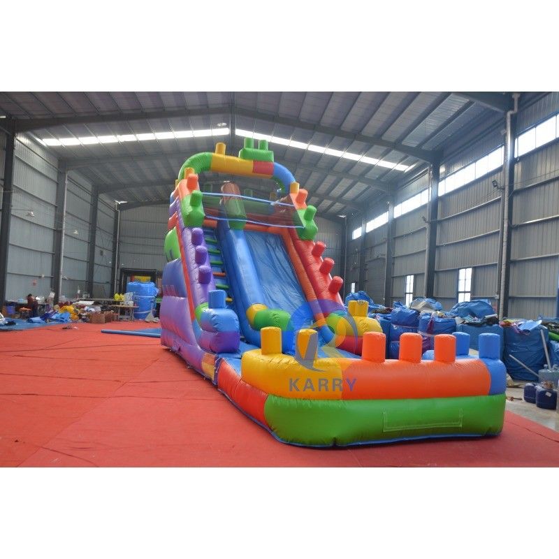 16' Bloques de construcción húmedo/seco Inflables de agua deslizamiento casa de rebote Combinación para el juego en familia