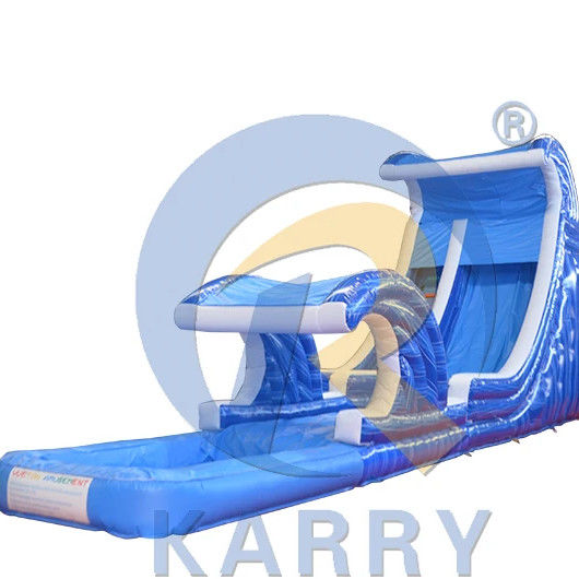 Centro comercial Oportunidad Gran tobogán de agua inflable con piscina y camino de tobogán largo