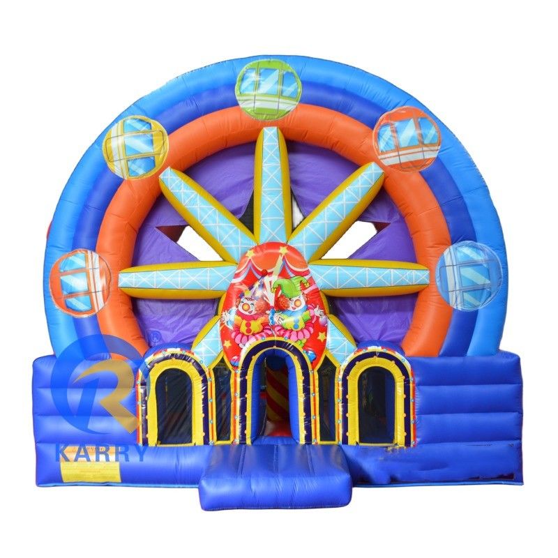 Juego de salto portátil para niños juguete rueda de la fortuna castillo inflable para juego al aire libre