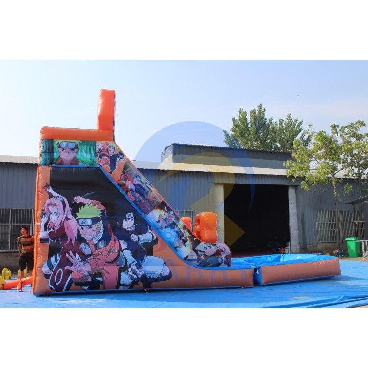 Centro Comercial Oportunidad Anime patio trasero del fan Inflatable tobogán de agua y combo de piscina