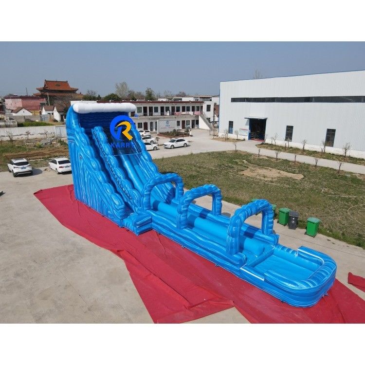 18x4.5x7m Deslizamiento doble para exteriores Deslizamiento de agua inflable Piscina Combo Gran deslizamiento extendido