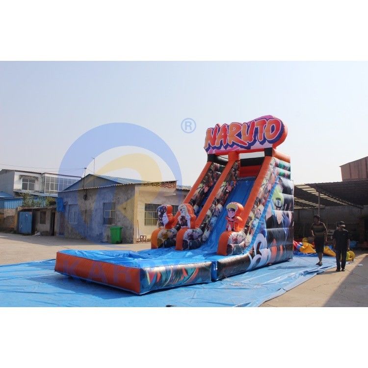 Combo de piscina de tobogán seco de color inflable para entretenimiento al aire libre